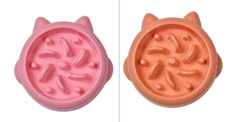 Slow Feed Pet Bowl For Dogs & Cats - Anti-Gulping Healthy Eating Bowl