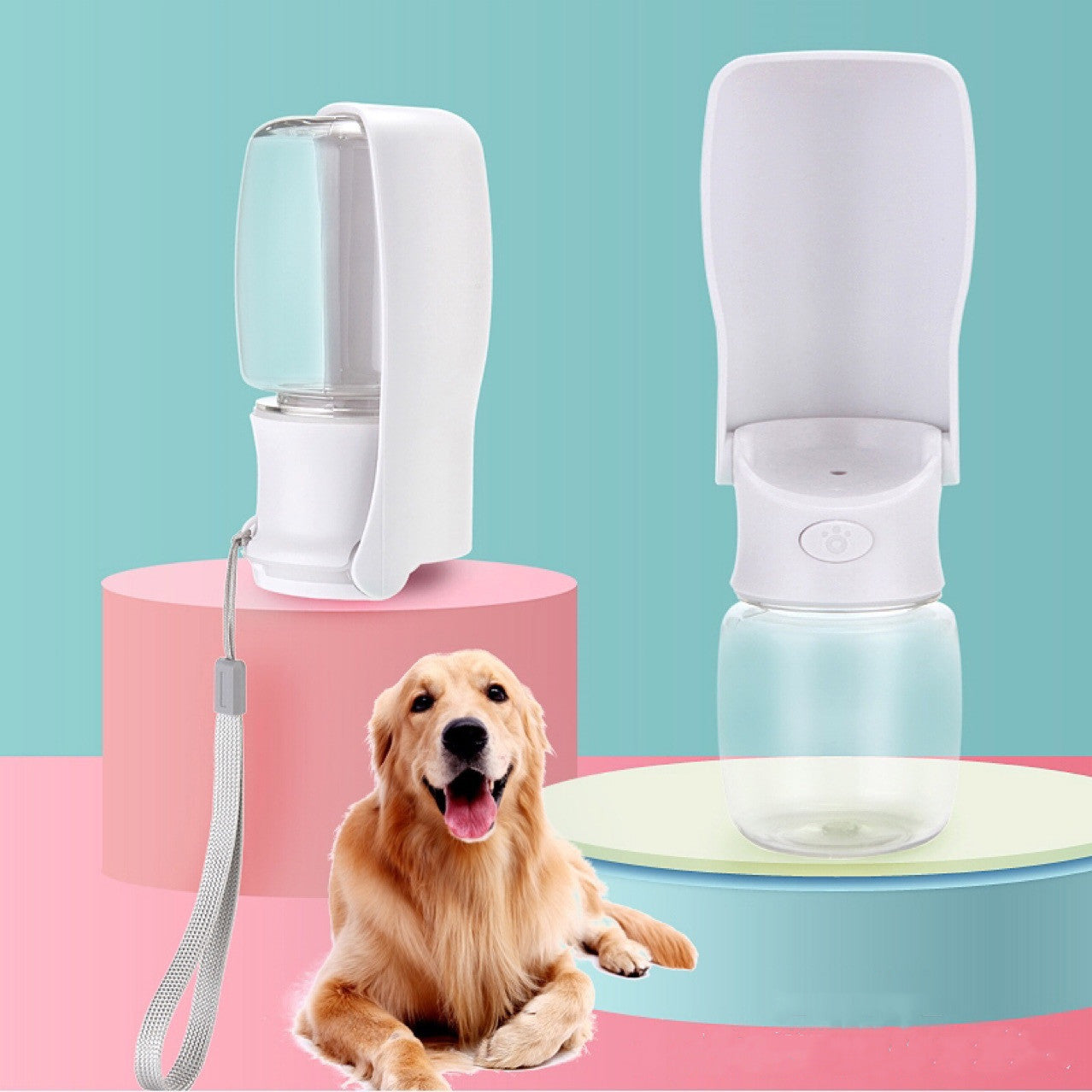 Dog Travel Water Bottle - Portable Hydration Bottle With Bowl