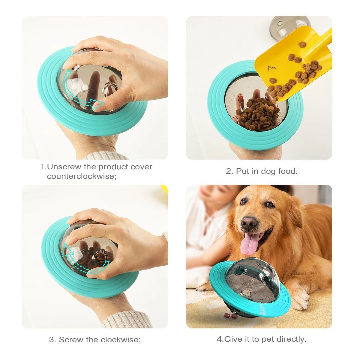 Interactive Treat Dispensing Ball - Fun Feeding & Mental Enrichment for Dogs