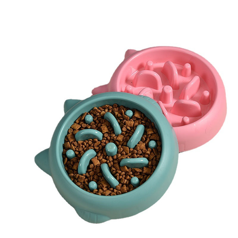 Slow Feed Pet Bowl For Dogs & Cats - Anti-Gulping Healthy Eating Bowl