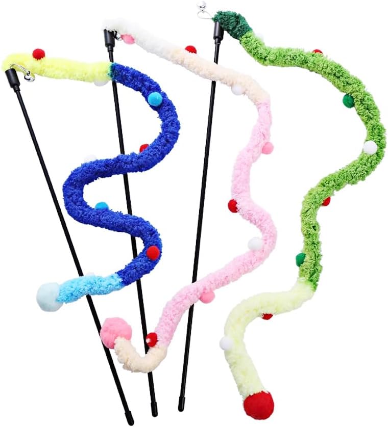 Cat Wand Toy With Feather Teaser - Engaging Interactive Play